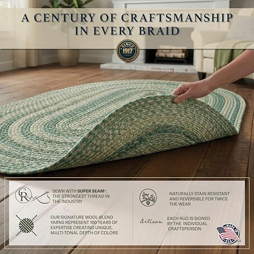 Tapete ovalado trenzado Capel American Heritage 2'x3' miniatura 4