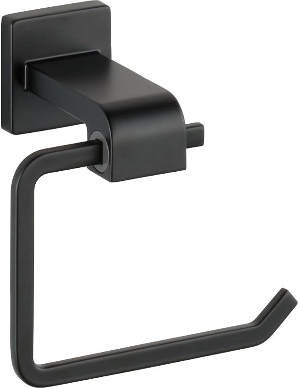 Delta Toilet Paper Holder | European Style | Matte Black | Wall Mount Single Post | Ara Bathroom Accessories