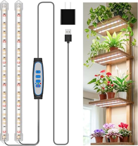Kullsinss 16in Grow Light Strips, 2-Bar 120 LEDs...