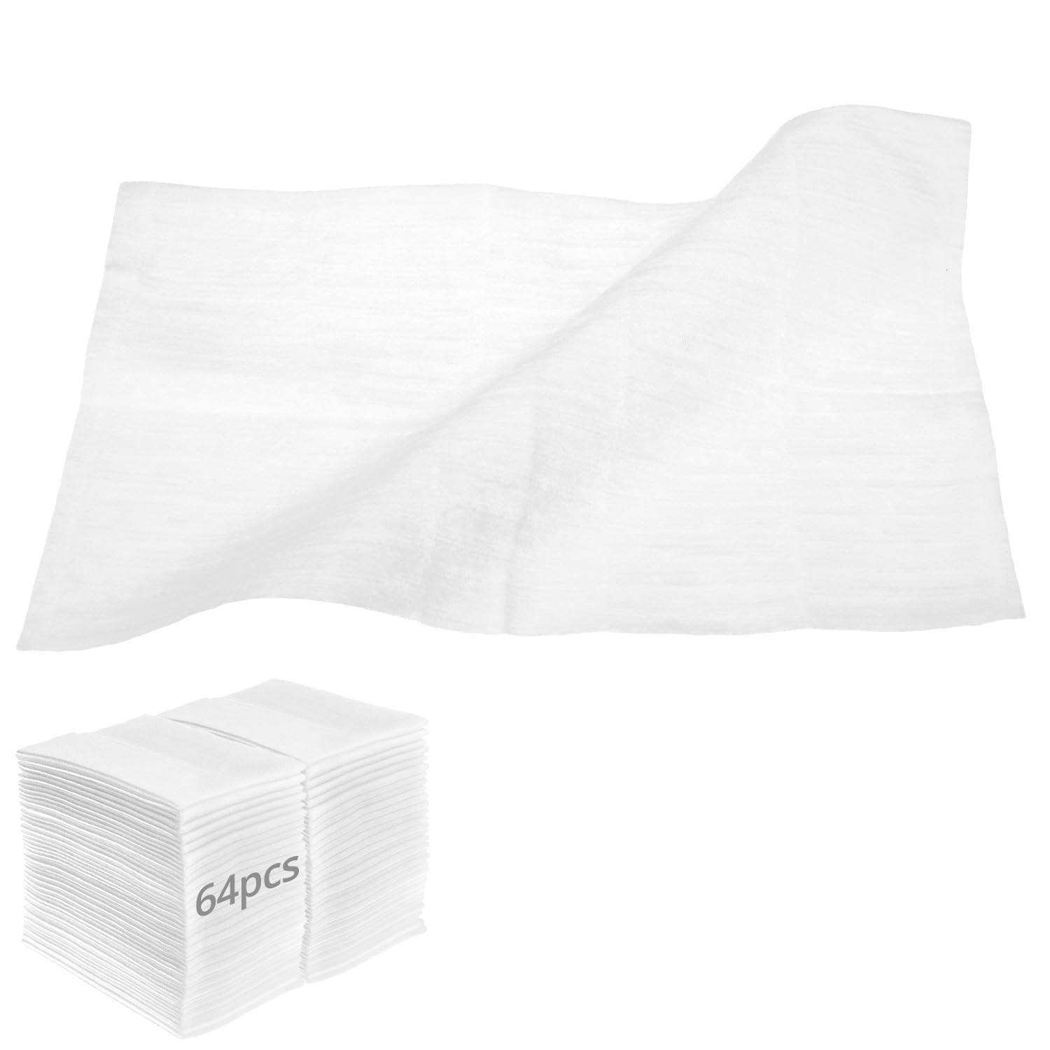 QWORK® 64 Unidades Recambio Almohadillas de Trapo de Barrido en Seco Compatibles con Swiffer Sweeper
