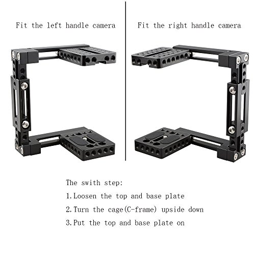 Image of CAMVATE Adjustable Camera Cage Fit for Right Handle and Left Handle Camera