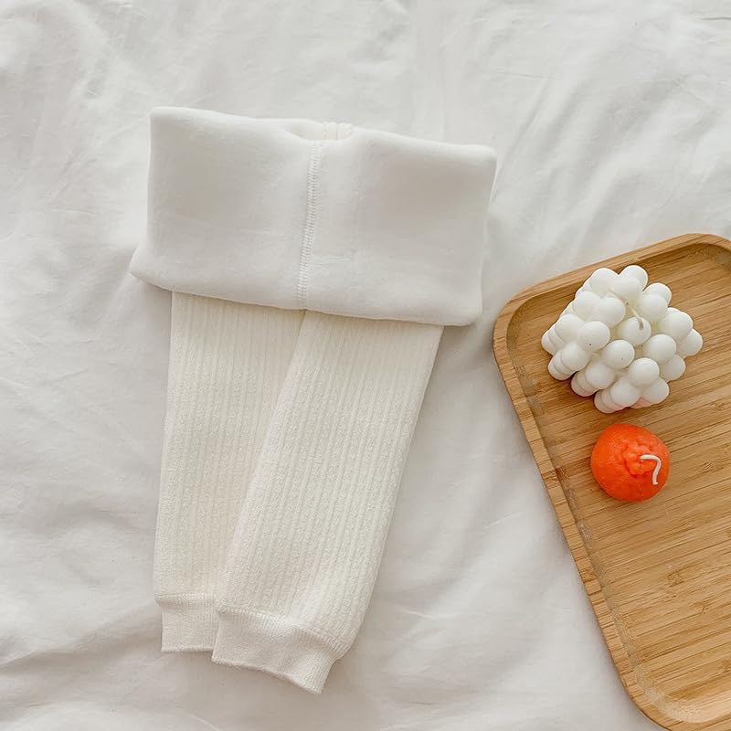 Toddler Baby Girls Winter Fleece Lined Leggings Knit Thick Warm Full Length Tights Basic Velvet Pants - Image 6