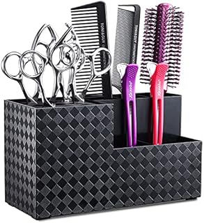 Noverlife Hairdressing Scissors Holder Shears Block, Barber Shop Scissor Organizer Stand, Hairdressing Tools Storage Box for Hairstyling Combs Clips Brusehs, Salon Barber Scissor Holder Rack