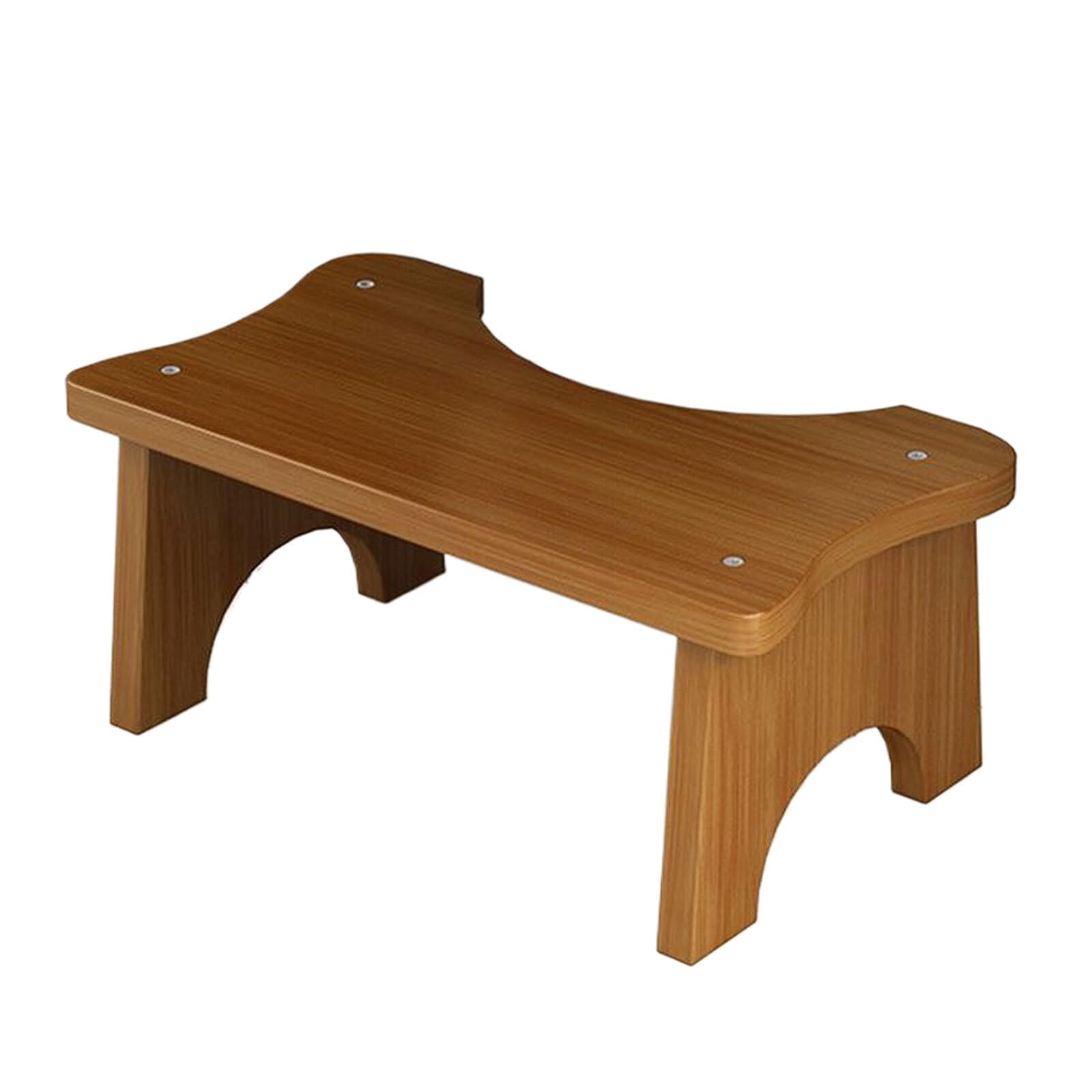 Sgabello per WC in bambù Bagno Sedile per cacca antiscivolo per adulti Bambini Piedi per bagno Supporto per anziani Panca tozza per