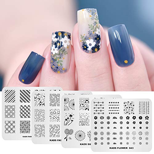 KADS 20Pcs Nail Stamp Plates Set Nails Art Stamping Plates Leaves Flowers Animal Chinese Style Nail Plate Template Image Plate - Image 7