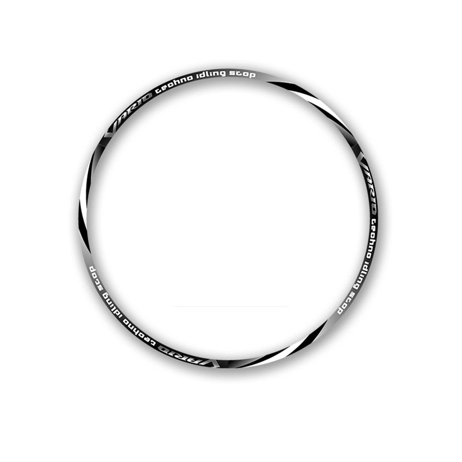 Reflektierende Felgenrandaufkleber Motorrad 1 Satz 14 Zoll Reflektierende Motorrad Zubehör Radstreifen Aufkleber Felgennaben Aufkleber Für Vario 160/125/150 Moto(Schwarz)
