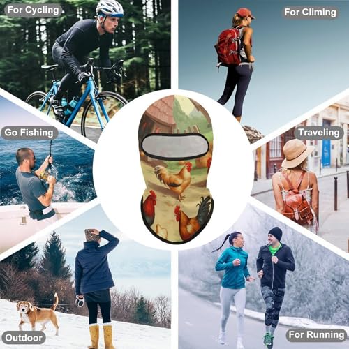 Balaclava Mask for Men Balaclava Ski Mask Roast Chicken Hen Farm Winter Face Mask Face Cover for Cycling miniatura 6