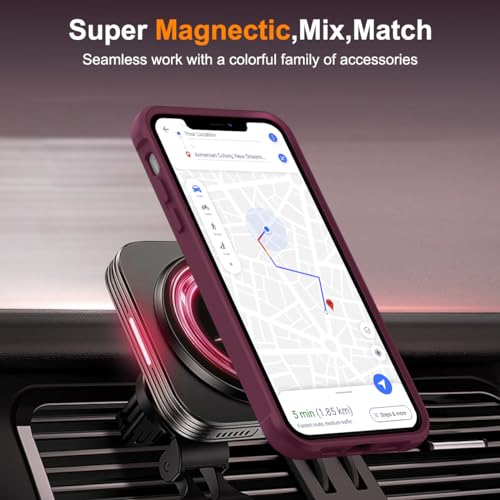Image of Compatible with iPhone 11 Case with Stand 6.1 inch,Wine Red