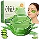 60 Stück Aloe Vera Augenpads gegen Augenringe, Hyaluronsäure Augenmaske mit Kollagen, Reduziert Falten, Schwellungen und Tränensäcke, Feuchtigkeitsspendend für müde Augen