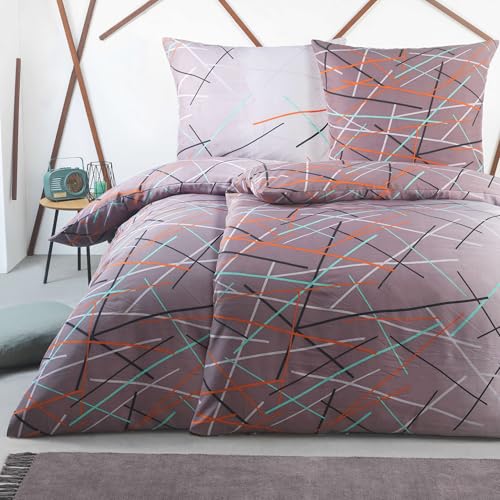 BaSaTex Bettwäsche Set 4teilig 2X 135x200 cm mit Kissenbezug 2X 80x80 cm -...