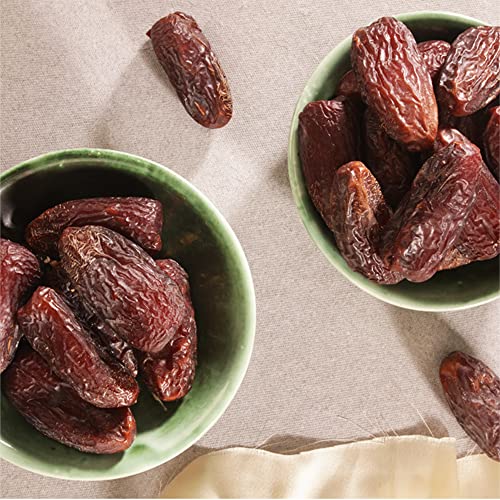 Image of Occasions Dates Amber Premium Dates |1kg | Soft, Juicy & Naturally Sweet Khajoor | IML Container Packed | Healthy Snack |Pack of 2 (500 grams)