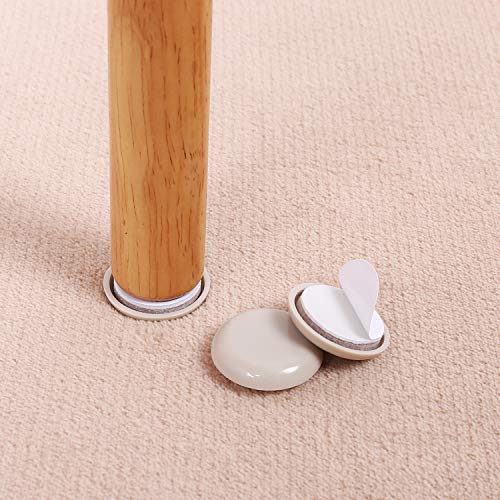 Deslizadores para muebles Ezprotekt redondos con base autoadhesiva suave 4