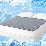 EASELAND Queen Size Cooling Mattress Topper Summer Mattress Pad for Hot Sleepers and Night Sweats Instant Cooling Fiber Pillow Top Mattress Cover 8-21' Deep Pocket(60x80 Inches,Gray)