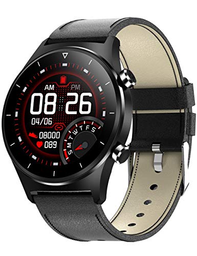 Timesbird Smart Watches for Men,1.28 Inch Touchscreen,Bluetooth Music,24 Exercise Modes, Main Interface Four Ui Dial Display Self-Defined Dial Heart Rate Sleep Monitor Blood Pressure