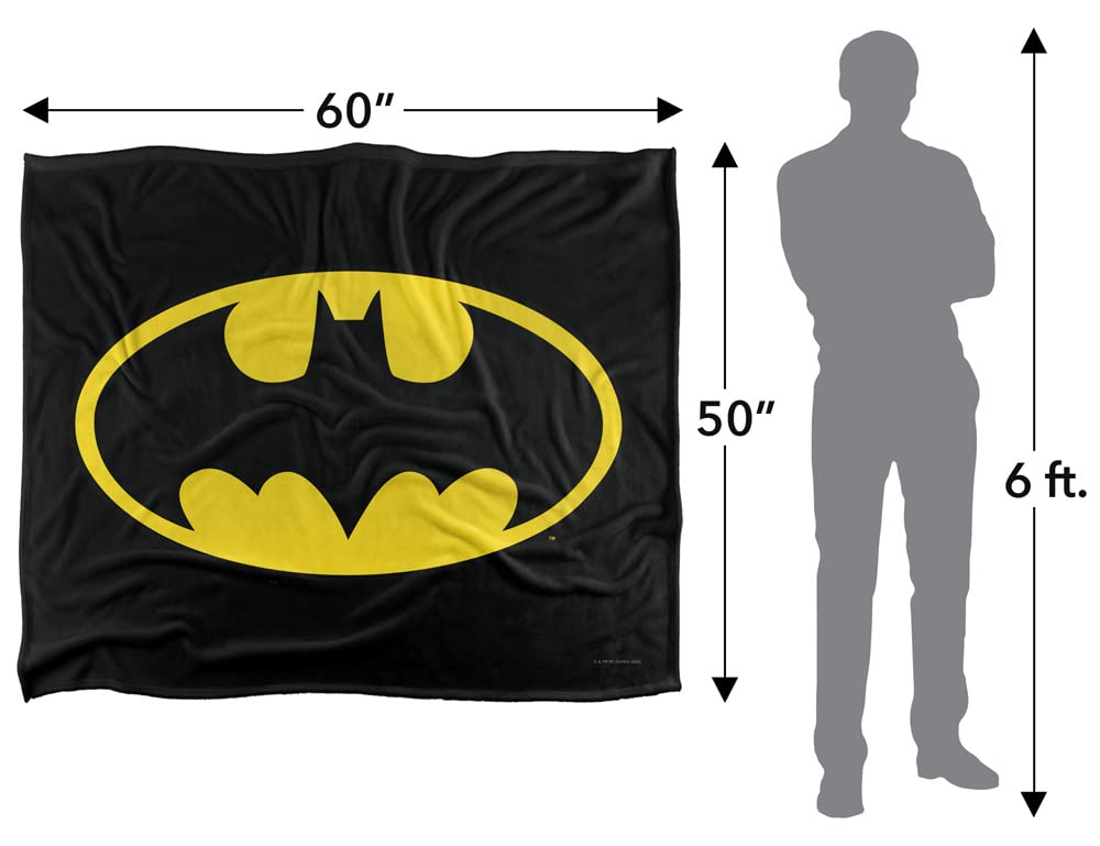 LOGOVISION Batman Classic Tv Logo Coperta super morbida al tatto setoso – 152 x 127 cm