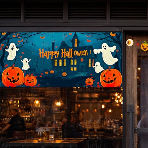 Vinilo Decorativo Halloween Calabaza Fantasma para Ventana miniatura 2