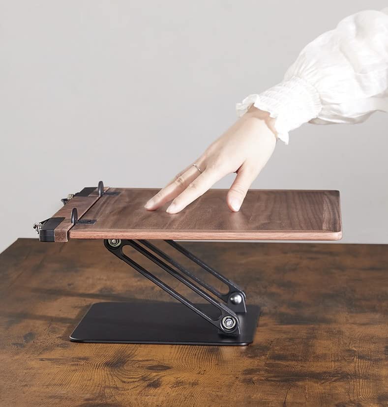 Amazon | 木製書見台、読書台、ウォールナットの多機能本棚、読書棚