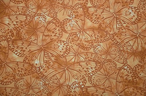 Fat Quarter Bundle of 100% Cotton Indonesian Bali Batik Fabric 12 x Butterfly Printed Tie & Dyed Material Gradient Dip Dye Crafts Dressmaking Art Quilting Fabric Melody