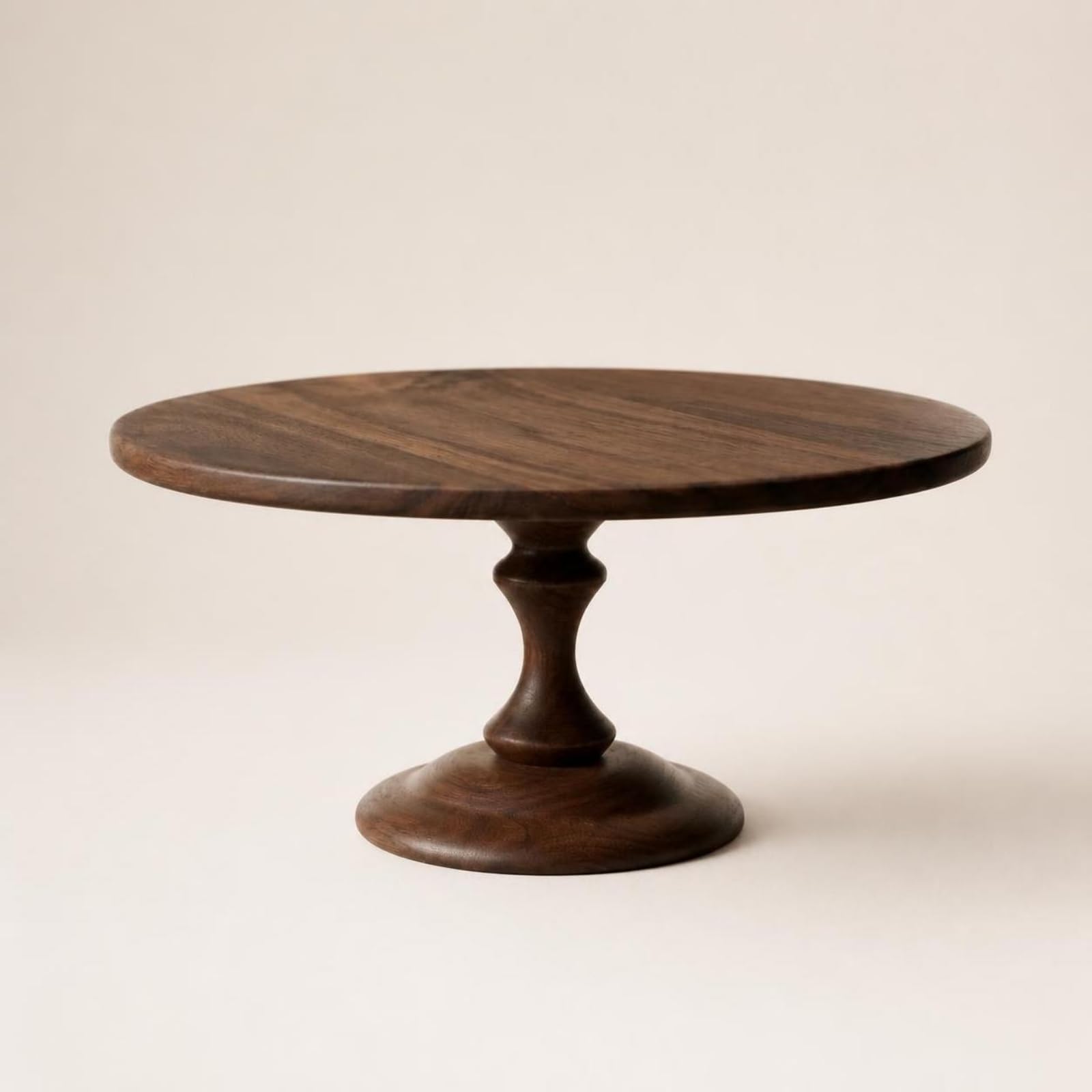 MagiDeal Plat à Gâteau Pied Rustique | Aspect Bois Naturel, Présentoir à Gâteaux Pied, pr n, L