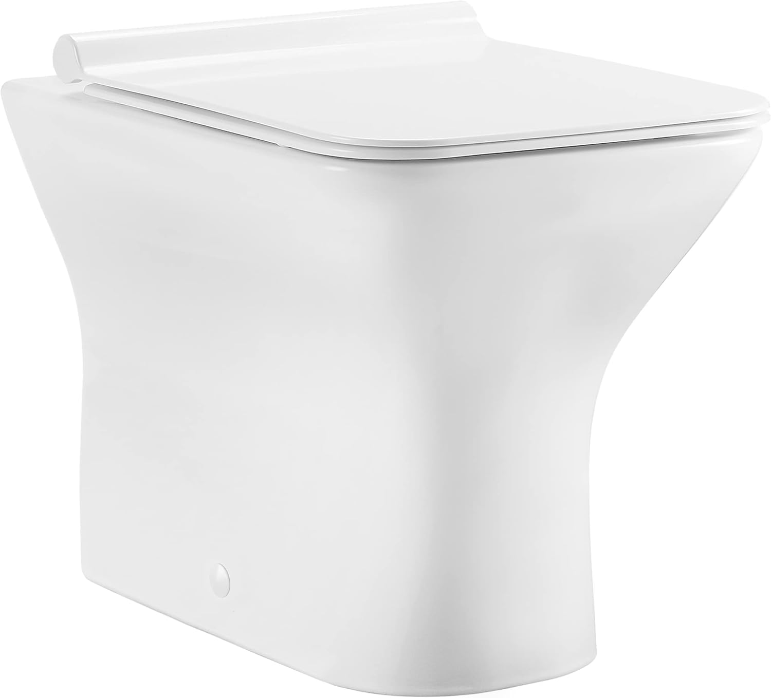 Swiss Madison SM-WT530 Carré Back to Wall Toilet, front view.
