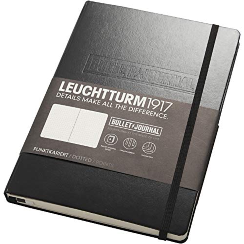 LEUCHTTURM1917 363572 Bullet Journal Edition 2, Medium (A5), Hardcover, 206 Numbered Pages, Black, Dotted with 120g/sqm Paper - Image 4