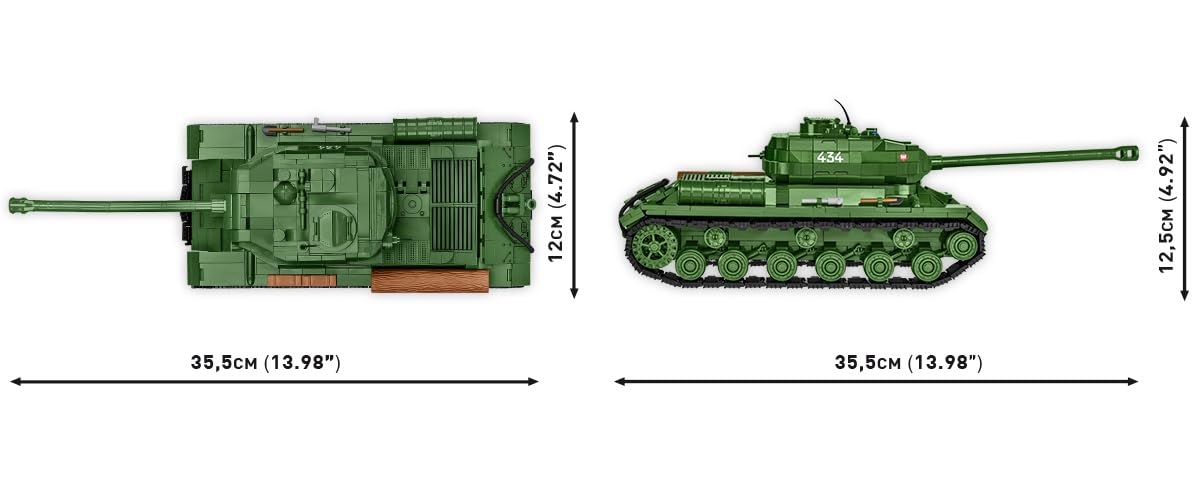COBI Historical Collection WWII is-2 Heavy Tank (3-in-1) Tank, Army Green - Image 5