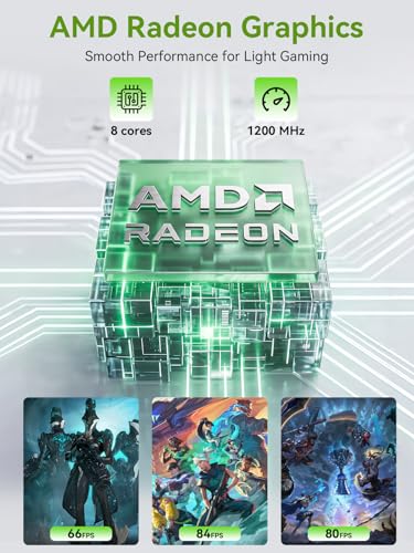 Image of GMKtec Mini PC, G11 AMD Ryzen Embedded R2514 (Beats 4300U /N150), 16GB DDR4 RAM 512GB PCIe M.2 SSD, Business Office Personal Desktop Computer Dual NIC 2.5GbE USB-C HDMI Triple Display