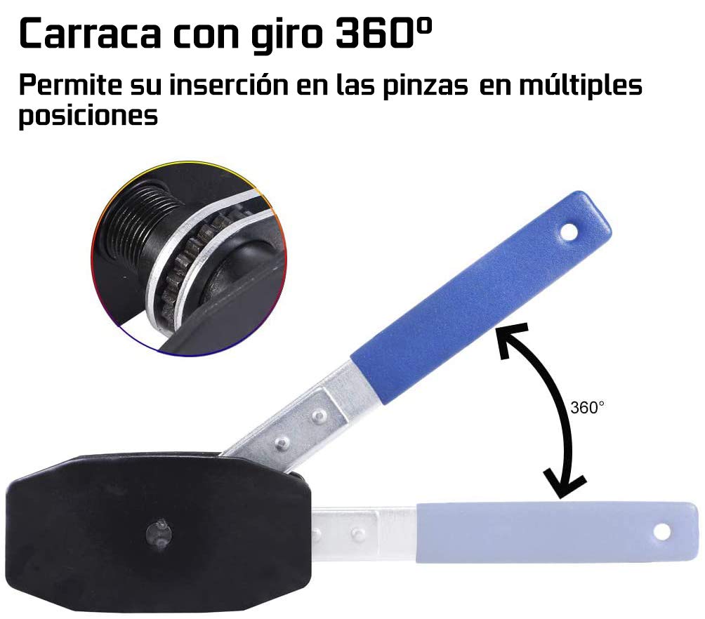 REPOSICIONADOR DE PISTONES DE FRENO Y SEPARADOR DE FRENOS POR CARRACA | Herramienta para Cerrar Piston De Freno