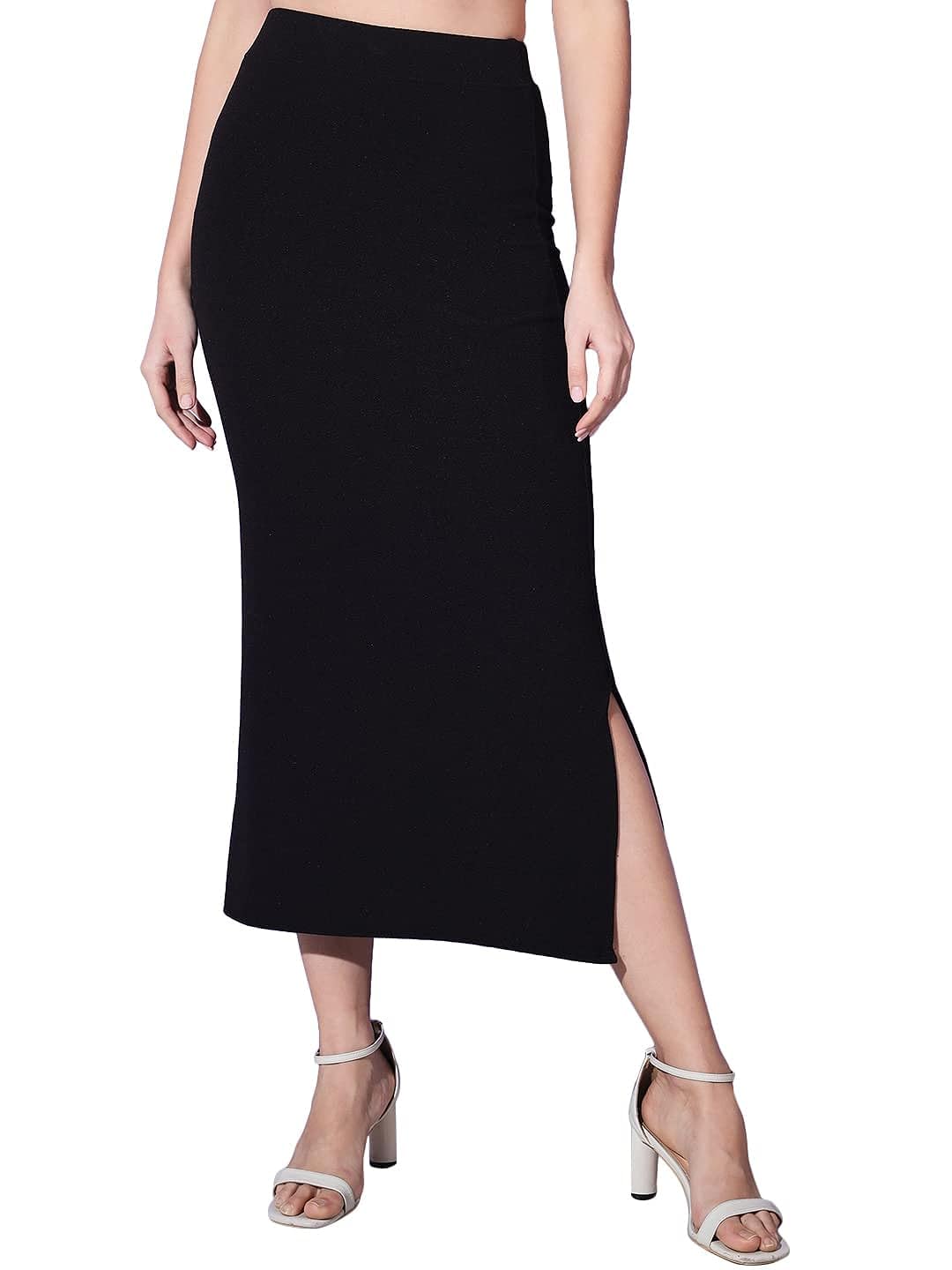 Bodycon Shapewear Elastic Waist Midi Pencil Skirt Women's