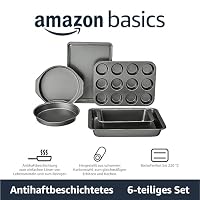 Amazon Basics Backformen-Set, antihaftbeschichtet, 6 Stück, 41.3 x 29.8 x 15.9 cm – Ansicht 2