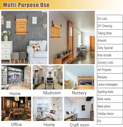 Distributeur de papier kraft mural pour bricolage, bureau et décoration de la maison – Système de rouleau facile pour une utilisation pratique