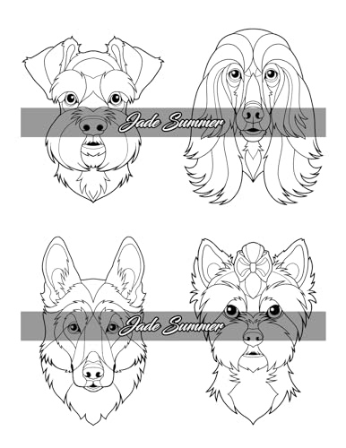 Amazing Dogs Coloring Book: Beautiful Dogs, Adorable Puppies, and Relaxing Designs for Adults and Teens - Image 43