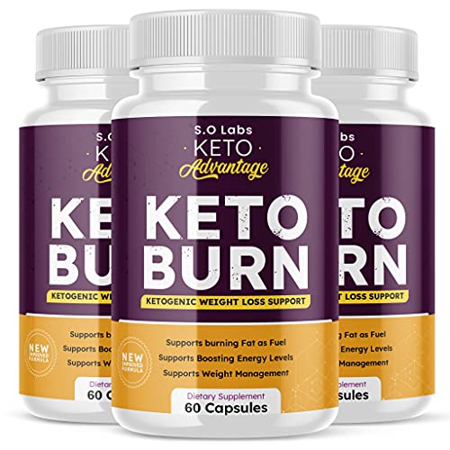 (3 Pack) Keto Advantage Keto Burn Weight Management Pills 1500 for Diabetics BHB Ketogenic Advanced Ketosis Formula (180 Capsules)