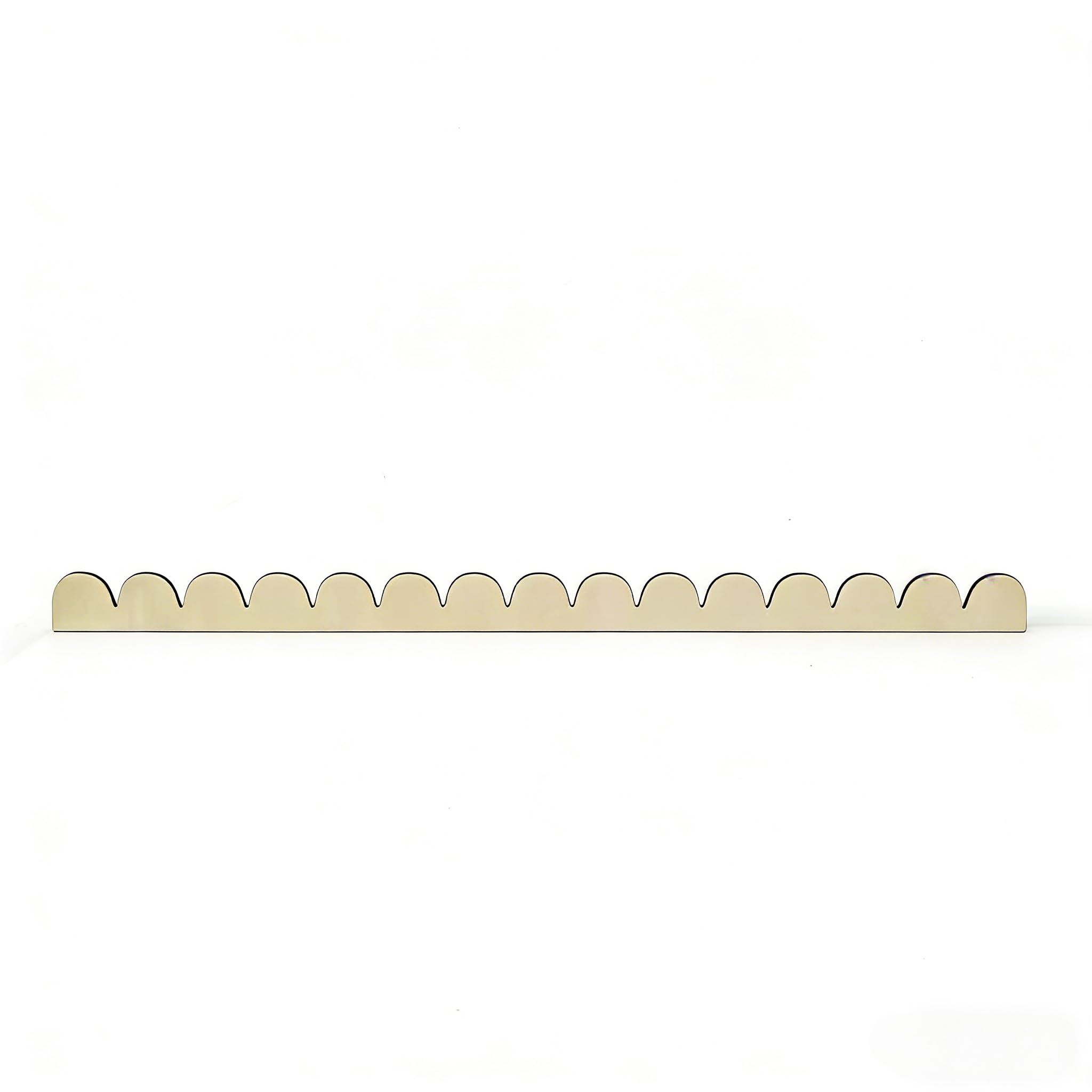 5 Pack of 12 Inch Unfinished Wooden Scalloped Moulding Trim (5, 12 Inch)