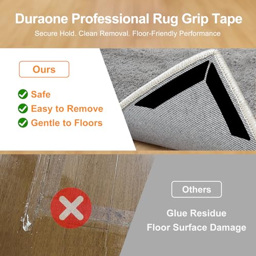 Rug Gripper for Hardwood Floors No Damage Carpet Tape for Area Rugs 18 Pcs - image 6