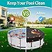 18FT Pool Covers for Above Ground Pools, Safana Round Pool Winter Cover, Tear Resistant Fabric Swimming Pool Covers, Superior Strength & Durability, Prevent Leaves, UV Resistance, Prevent from Debris