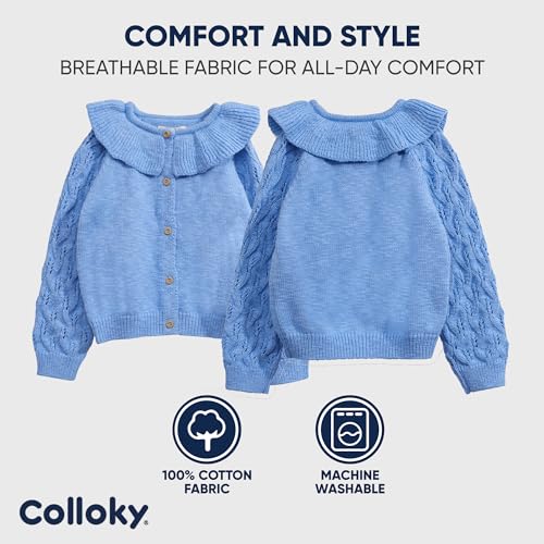 Image of Cozy Sweater and Hoodie for Little Girls, Boys and Toddlers - Premium Warm Knit Pullover, Perfect for Boys and Girls, Comfortable Casual Wear, Ideal for Layering - Girl, Lavender, 36 M