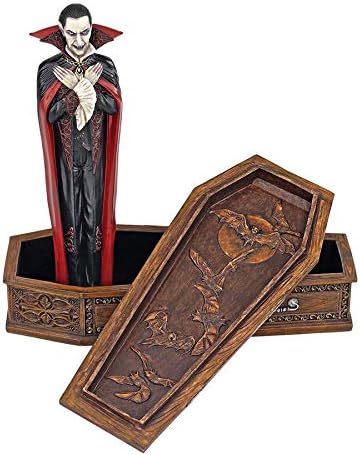 Amazon 吸血鬼ドラキュラ伯爵と棺 インテリア置物オブジェオカルト小説映画装飾品ゴシック様式ホラー飾り小物フィギュア雑貨棺桶モンスター恐怖 おもちゃ おもちゃ