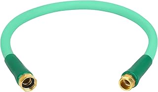 Fevone Garden Leader Hose 3 ft Lead-in Short Hose, 5/8 Heavy Duty Water Hose, Garden hose Extender / Hose Reel Connector, ...