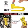 KRASER KR707Y Antivol Bloque Disque Moto, Jaune ø7mm Plus Dissuasif, Serrure avec Balle Anti-perçage, Sécurité Compacte Facile à Transporter, Bloc Disc Frein Roue pour Moto Scooter Velo Electrique #2