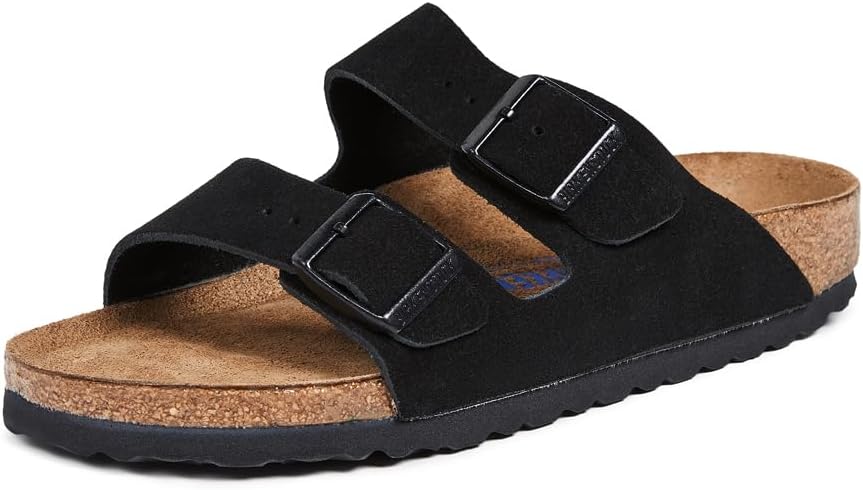 Birkenstock Arizona Soft Footbed Black Suede Narrow Width - EU Size 36 / Women's US Size 5-5.5