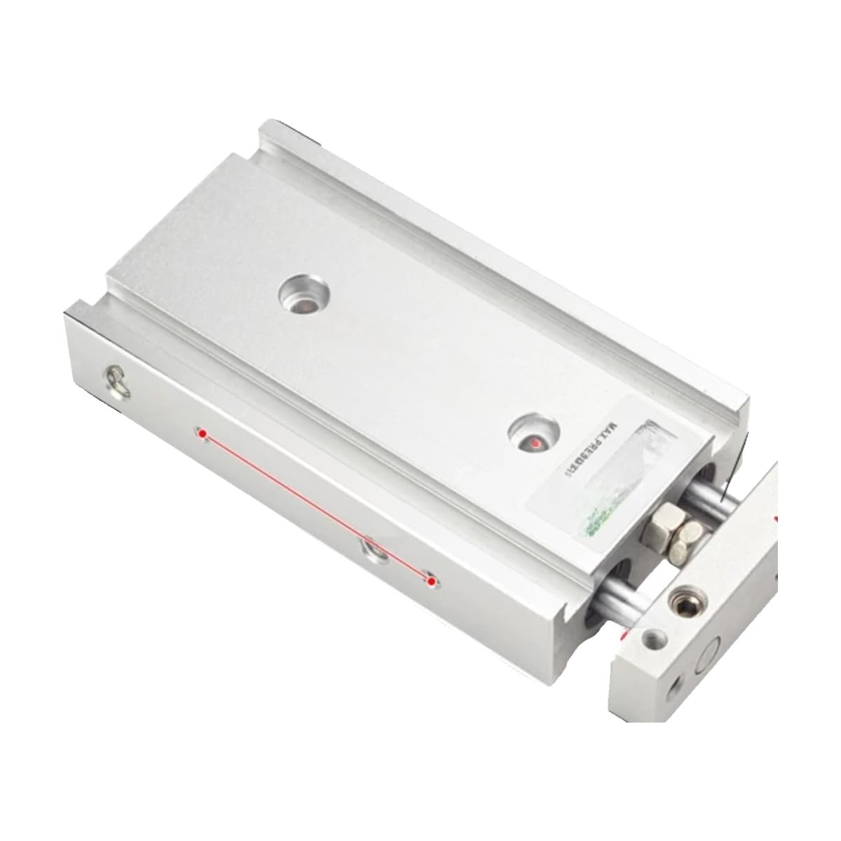 Cylindre pneumatique double arbre CXSM 20x25 double tige grande poussée axe