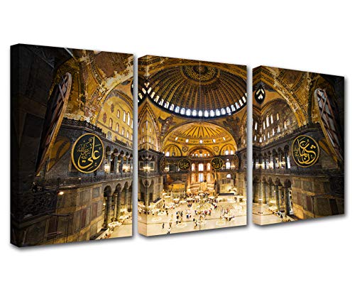 Hagia Sophia, Türkei, Byzantinische Architektur, Leinwand, Wohnzimmer, Wandbild, muslimische Leinwand Kunst, Bild, Druck, gerahmte Architektur, Weltwunder Heimdekoration, HD-Druck, islamische Cover