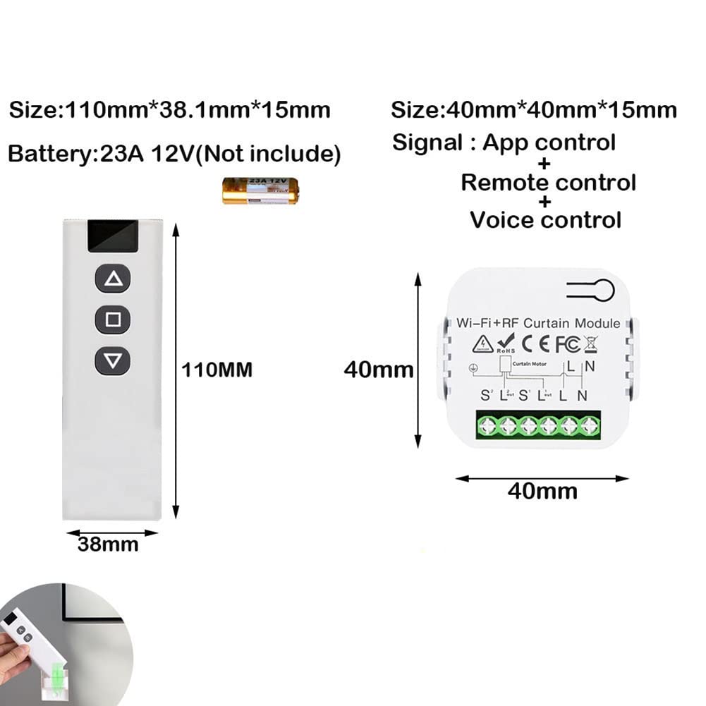 Tuya Rf Wifi Smart Touch Gordijn Jaloezieën Rollui... – Vicedeal