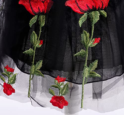 Nssmwttc Girls Special Occasion Dresses Wedding Bridesmaid Christmas Flowers Embroidery Ball Gown Dress thumb #6