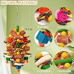Vogelspielzeug, Papageienspielzeug für große Vögel, natürlicher Maiskolben und Luffascheiben, Vogelkauspielzeug für Graupapageien, Aras, Kakadus, Amazon-Papageien und andere kleine und mittelgroße – Bild 5