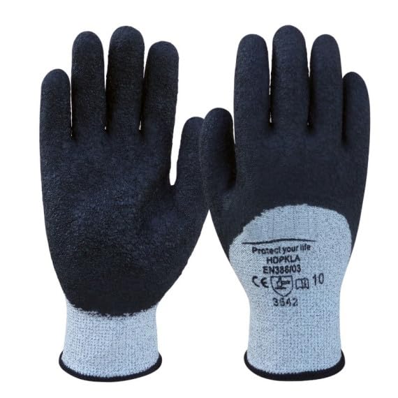 Schnittschutzhandschuhe B aus rauem Latex Rubber 5