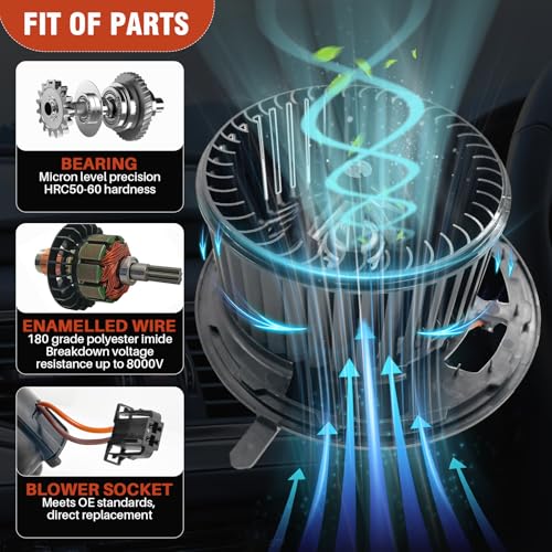 Image of AC Blower Motor 700218 Fit for BMW X3 11-17,Z4 09-16,M3 08-13,335d 09-11,328xi 07-08,335i xDrive 09-13,328i /335i 07-13,335xi 07-08,X1 12-15,335is 11-13,330i 06-07,128i /135i 08-13,328i xDrive 09-13
