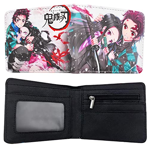Carteras de Dibujos,Demon Slayer Billetera,Niños Billetera,Dibujos Animados Billetera,Anime Cartera de Cuero de Dibujos ,Regalos para Fanáticos del Juego de Billetera,Plegable Titular De La Tarjeta Cover