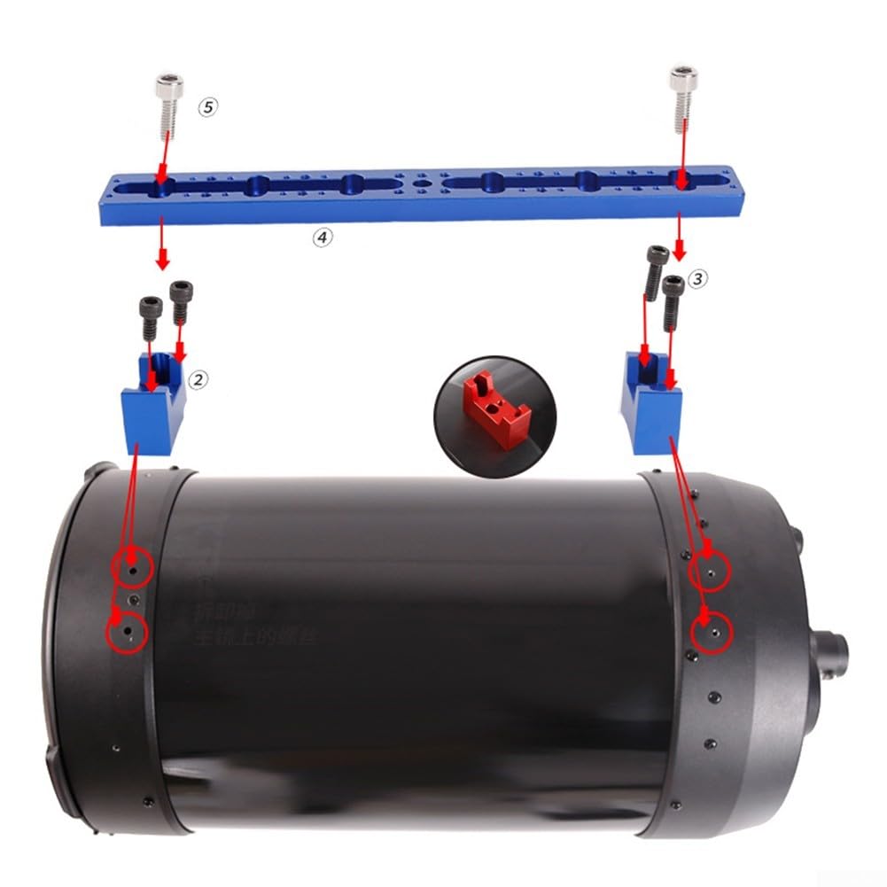 Piastra a coda di rondine per telescopio, guida astronomica per Celestron 8SE C11 C925 CG5 adattatore Vixen Style (blu)